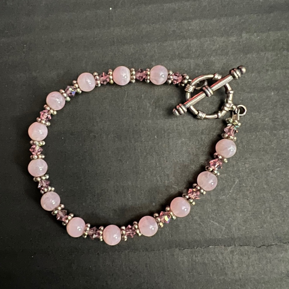 Pink crystal bracelet